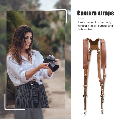 Camera brown strap dual - camera,